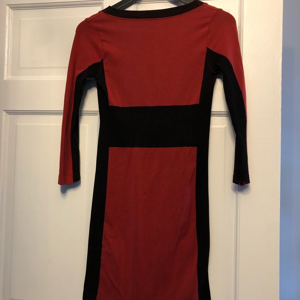 Red & black mini dress
